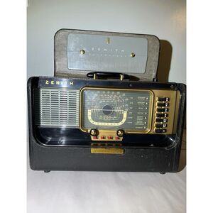 Vintage ZENITH Model H500 TRANS-OCEANIC Portable RADIO c.1950's Tested Read Desc